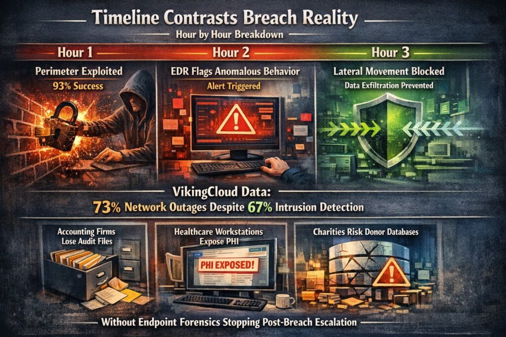  93% company networks hacker penetration EDR vs AV failure comparison chart