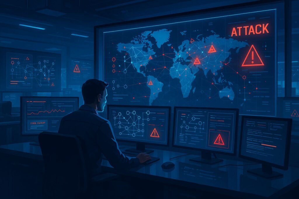 Real-time network monitoring dashboard for small businesses preventing downtime and enhancing security