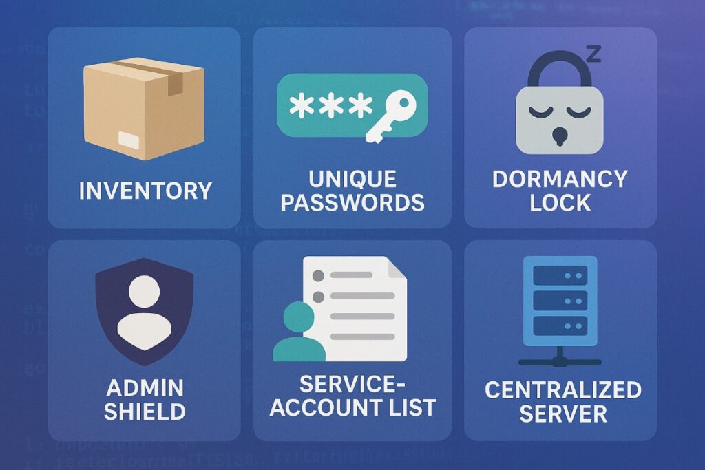 Small business owner reviewing secure CIS account management dashboard for cyber protection