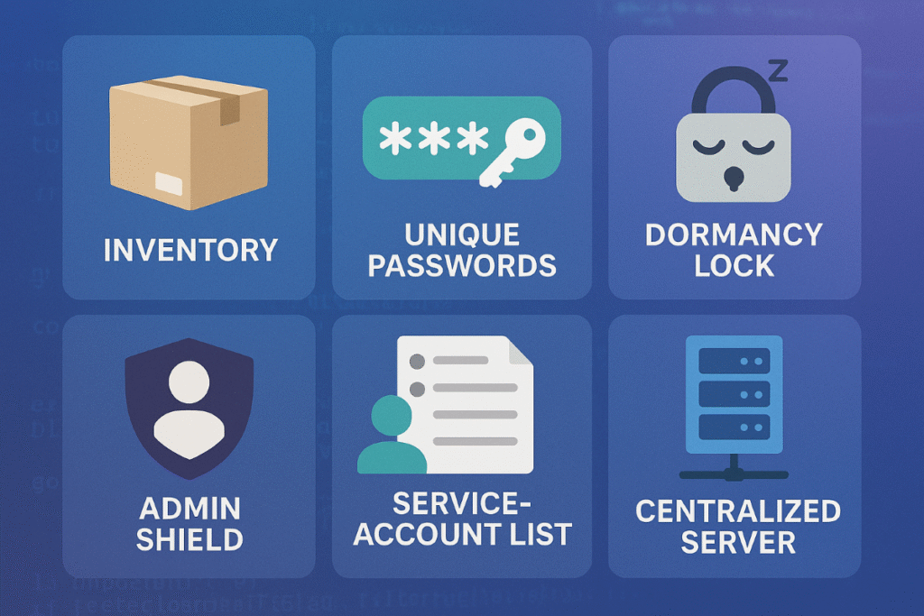 Small business owner reviewing secure CIS account management dashboard for cyber protection