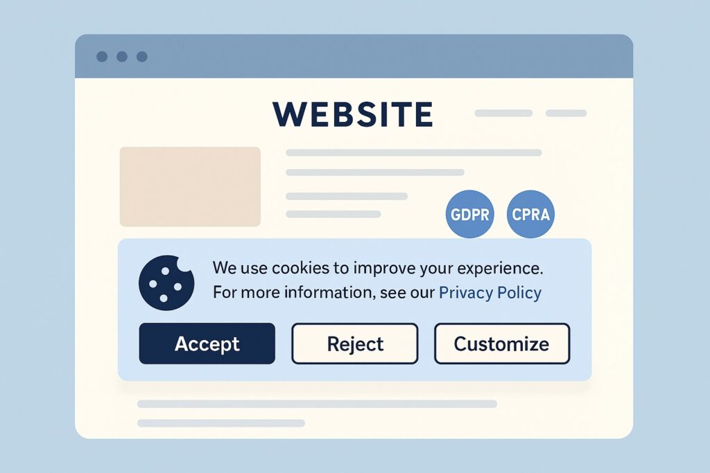 Small business owner working with IT consultant to update website privacy policy for HIPAA privacy rule changes effective February 16 2026